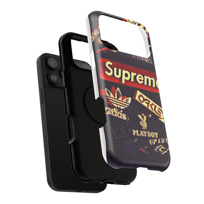 Supreme Impact-Resistant Phone Case — Streetwear Logo Collage