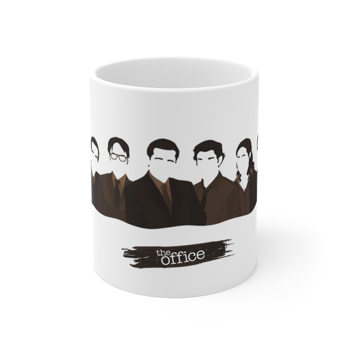 The Office Minimalist Cast 11oz White Mug — TV Show Fan Coffee Cup