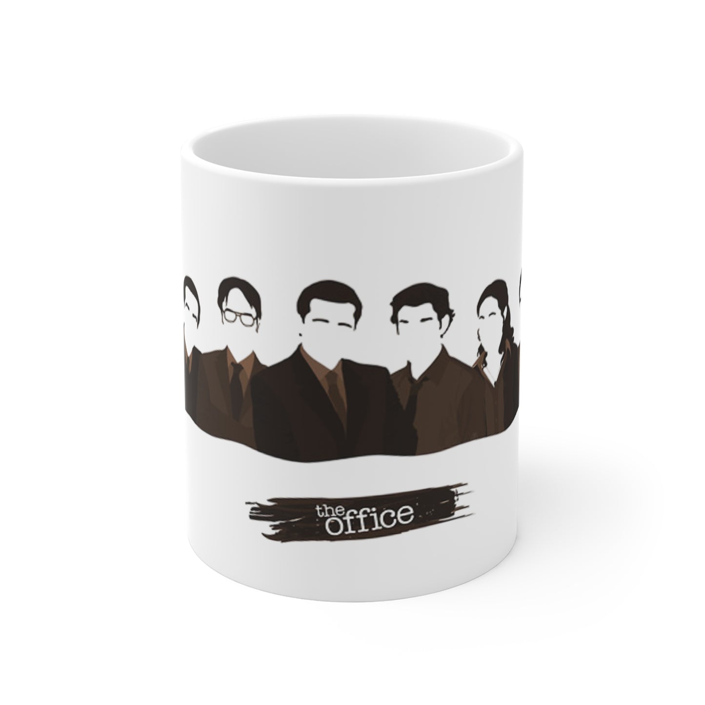 The Office Minimalist Cast 11oz White Mug — TV Show Fan Coffee Cup