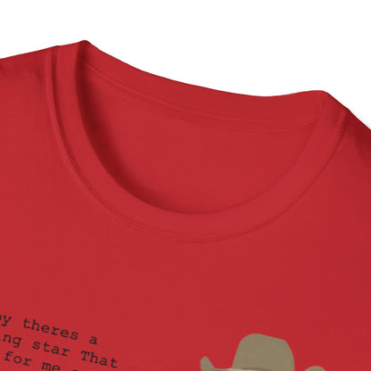 Cojo Guitar Portrait T‑Shirt — "Baby There's a Star" Lyric Tee