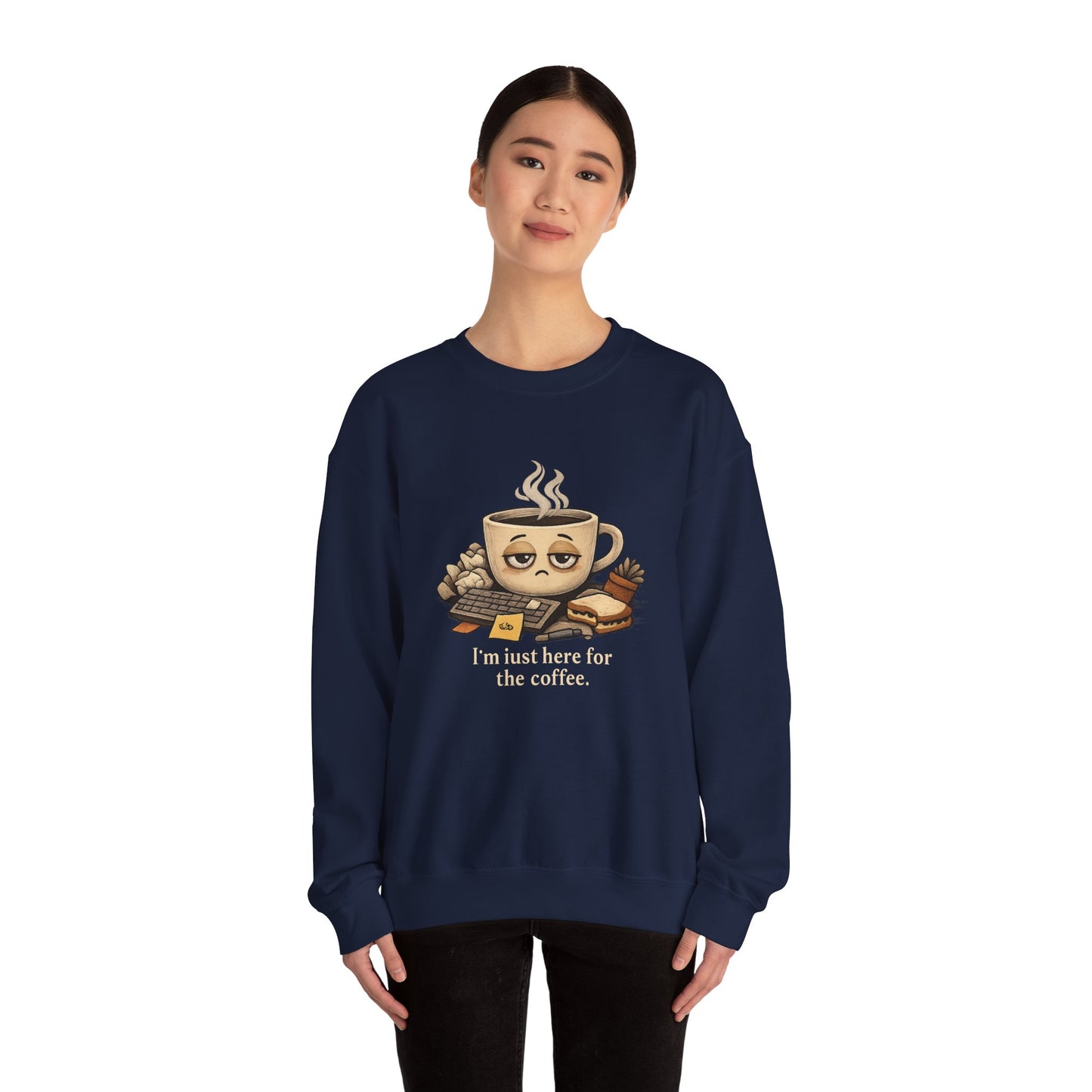 Too Tired for This Sweatshirt | burnout, coffee sleepy mental health humor