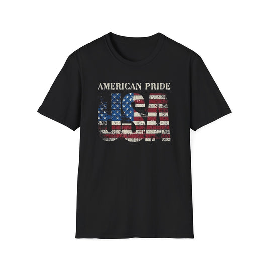 American Pride USA T-Shirt | Distressed Flag Graphic