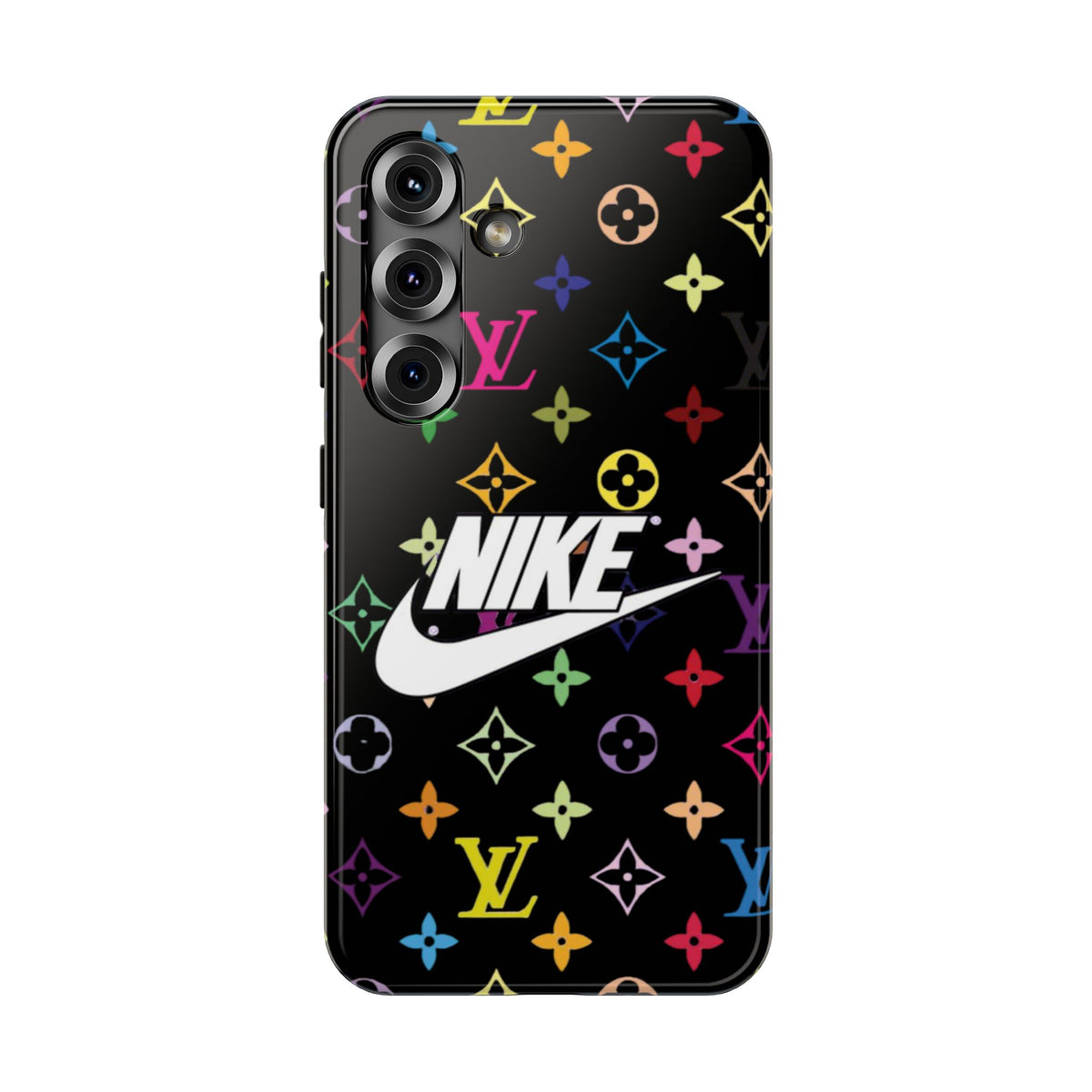 Rainbow Monogram Pattern Phone Case | Impact-Resistant Case