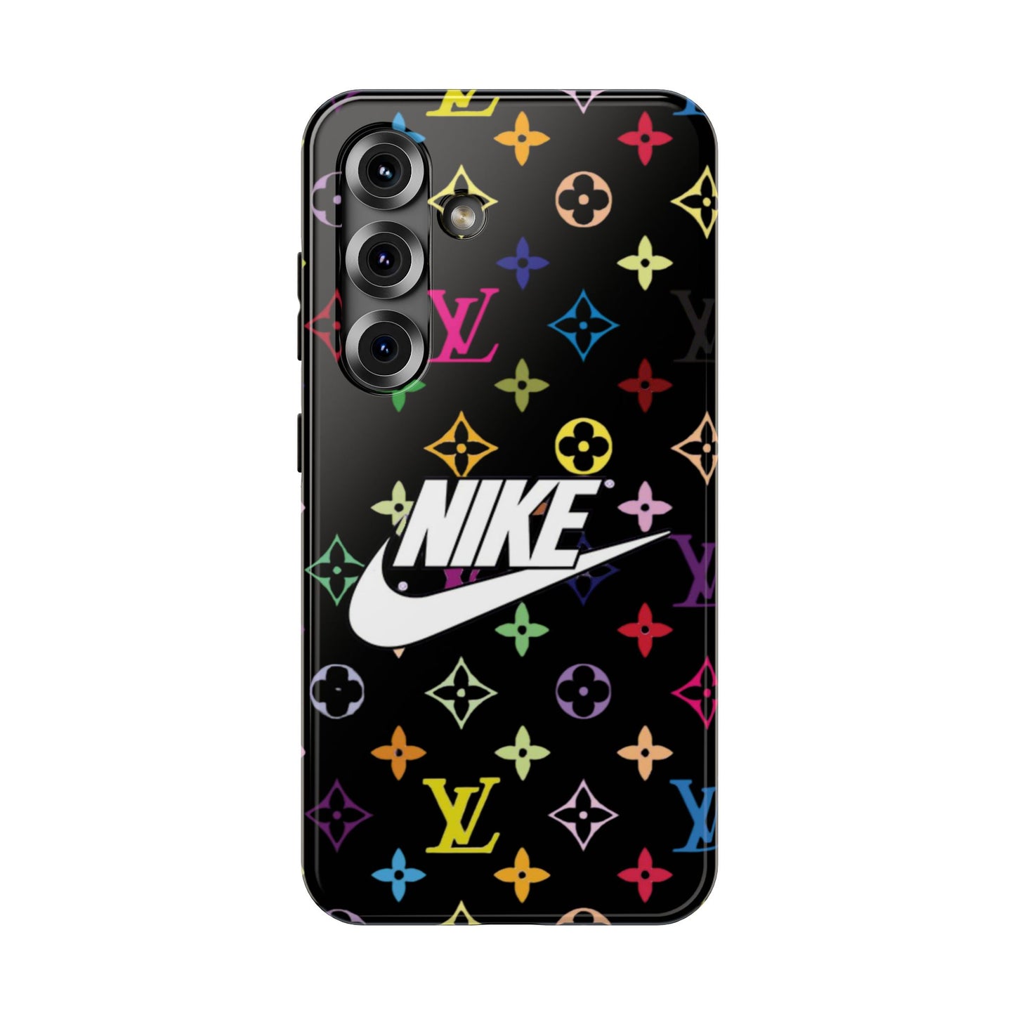 Rainbow Monogram Pattern Phone Case | Impact-Resistant Case