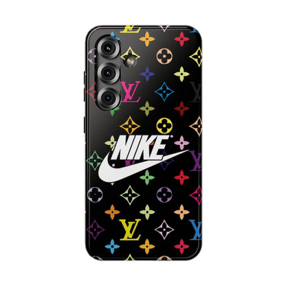 Rainbow Monogram Pattern Phone Case | Impact-Resistant Case
