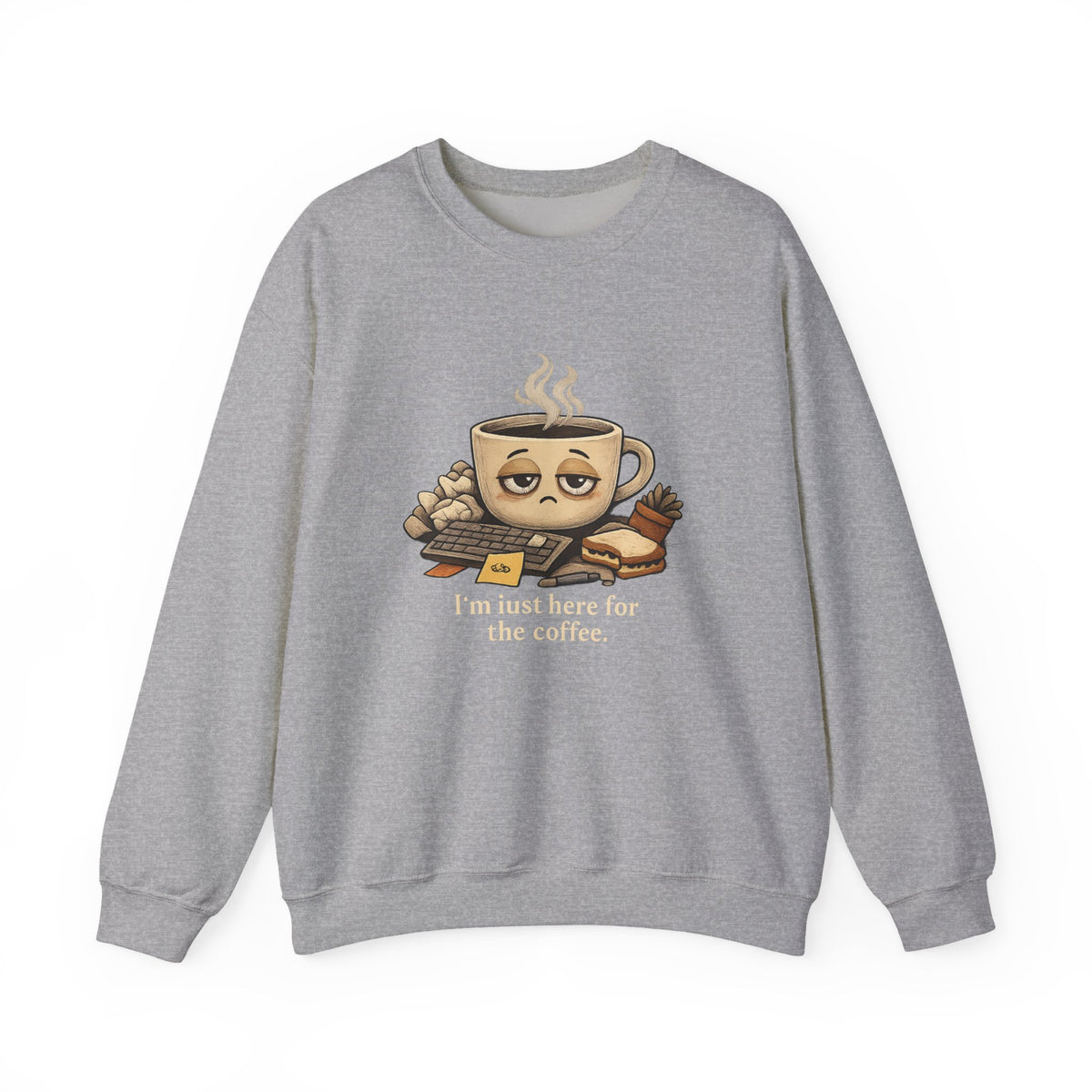 Too Tired for This Sweatshirt | burnout, coffee sleepy mental health humor