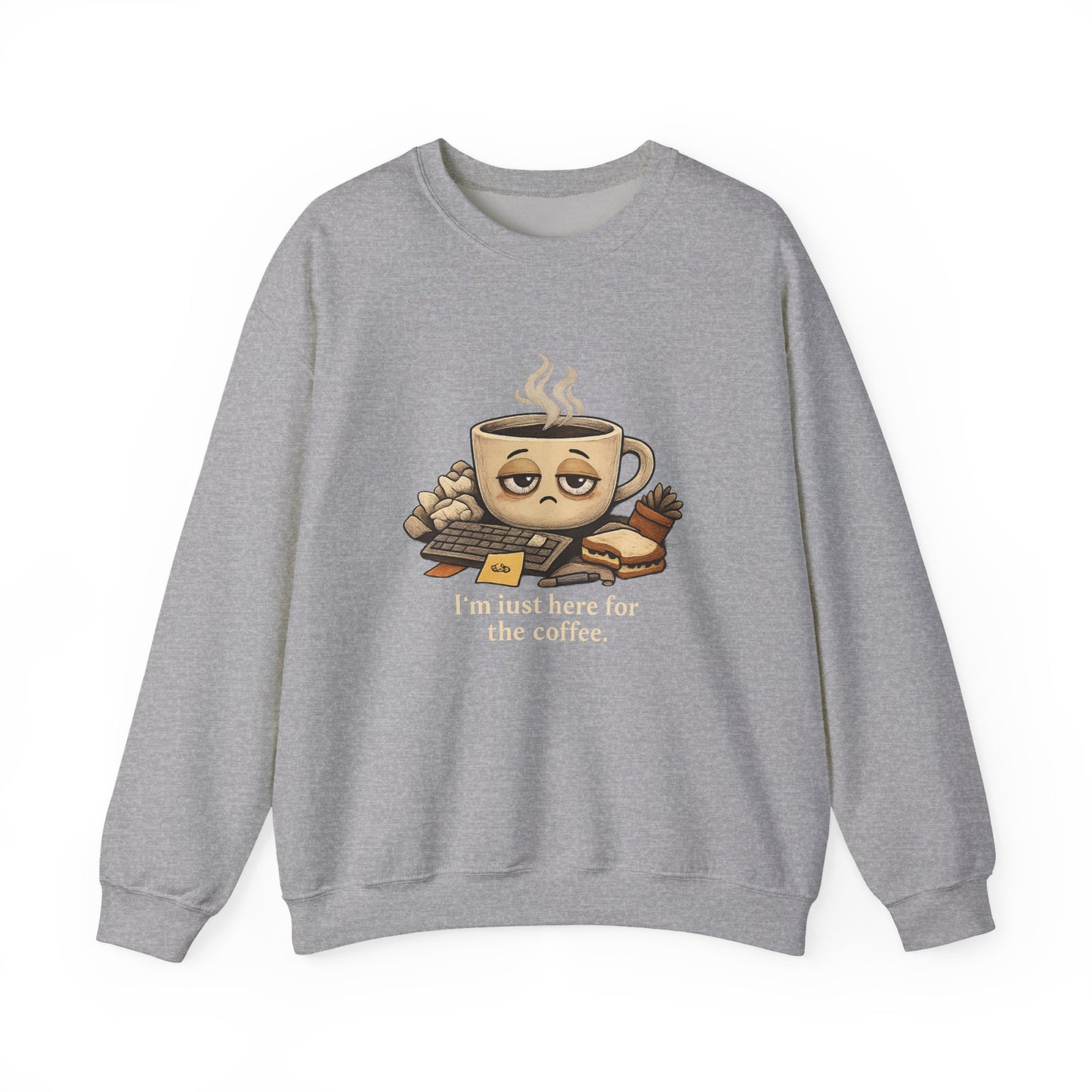 Too Tired for This Sweatshirt | burnout, coffee sleepy mental health humor