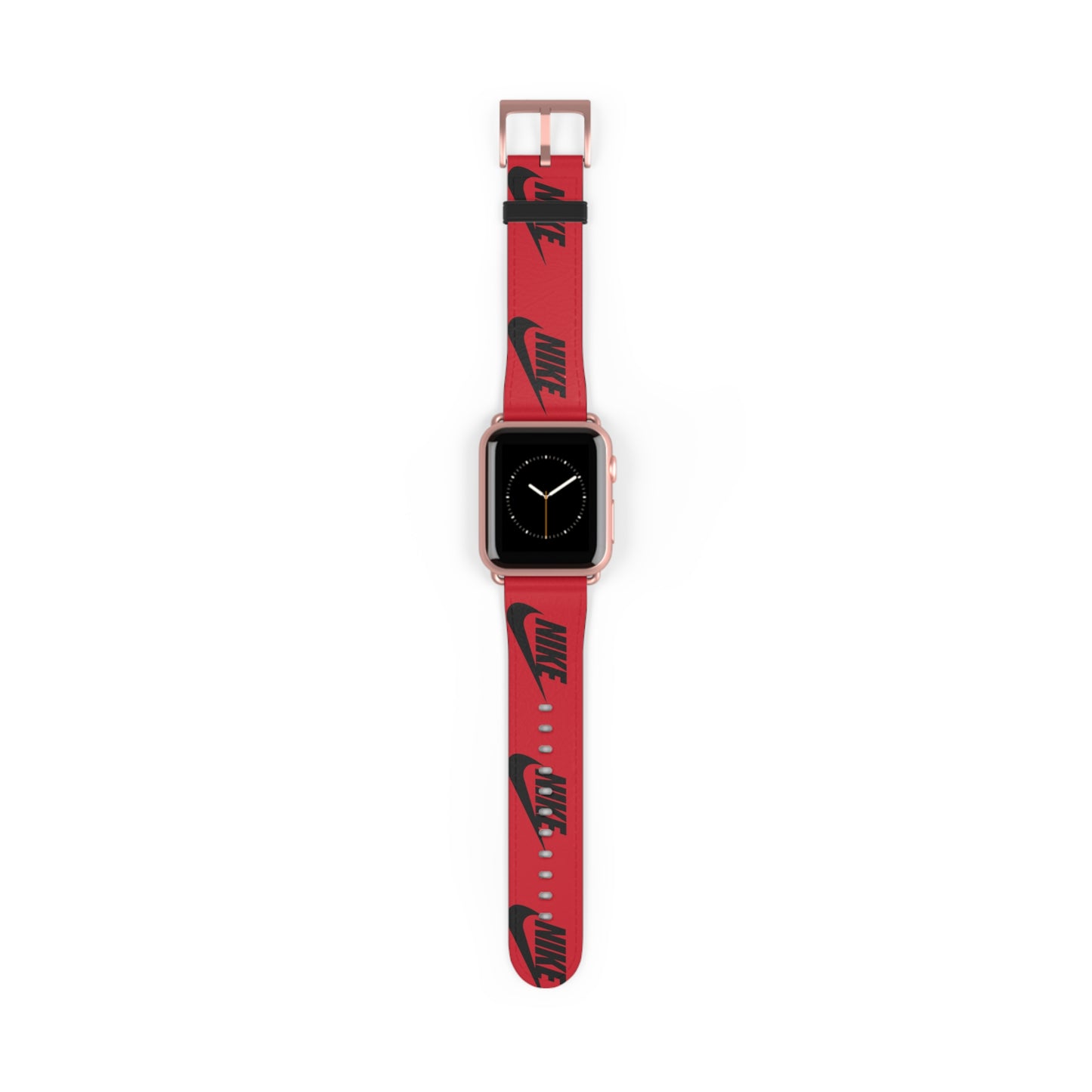 Nike Logo Pattern Watch Band | Red Sport Apple Watch Strap