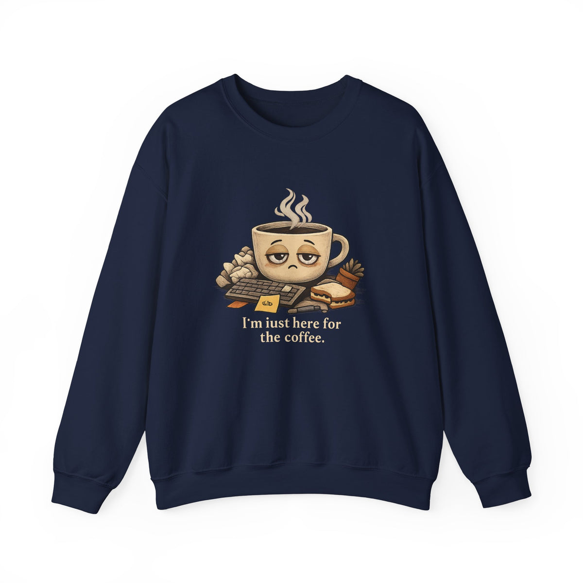 Too Tired for This Sweatshirt | burnout, coffee sleepy mental health humor