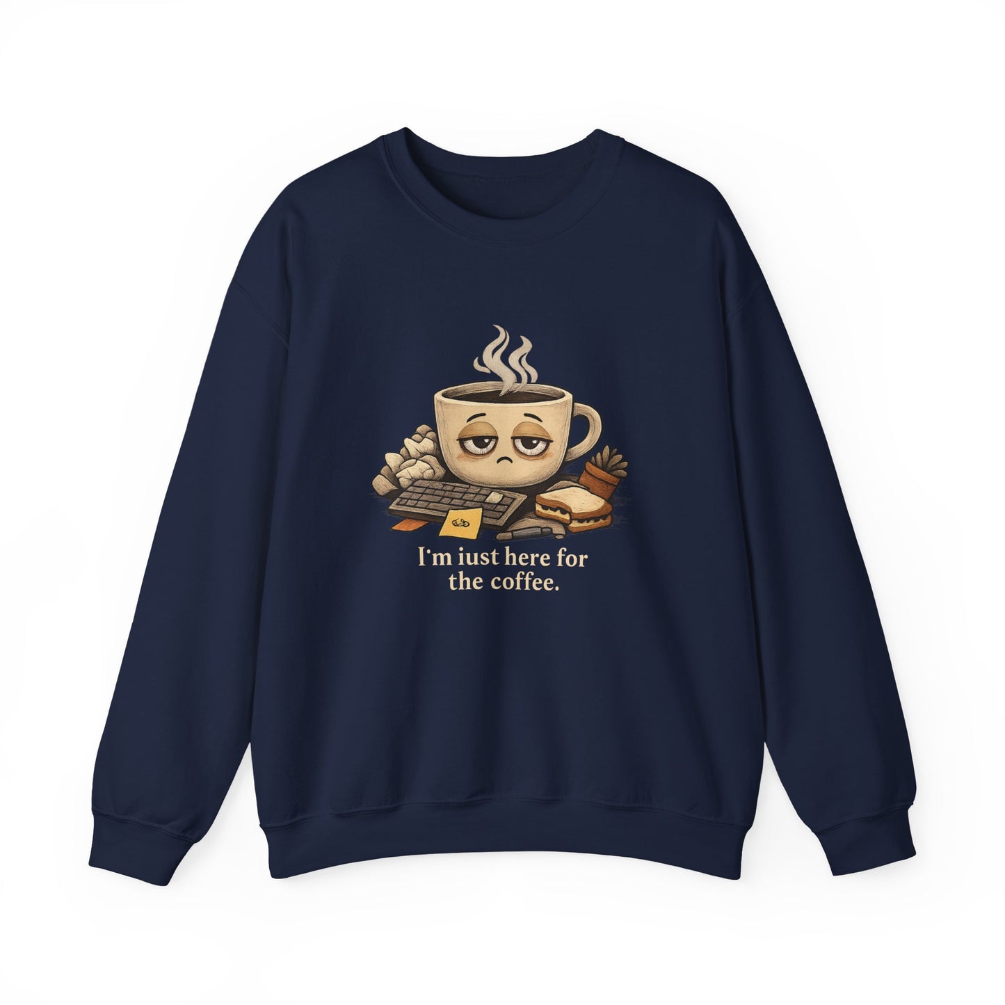 Too Tired for This Sweatshirt | burnout, coffee sleepy mental health humor