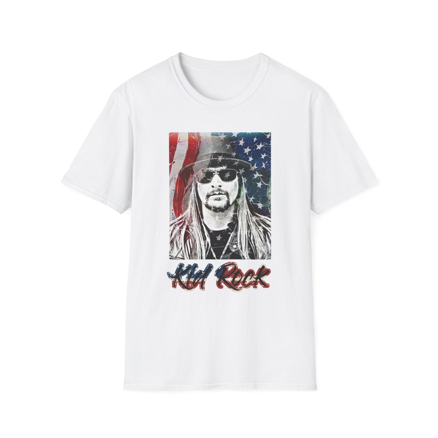 Kid Rock Patriotic T-Shirt — Old Rock Graphic Tee with American Flag