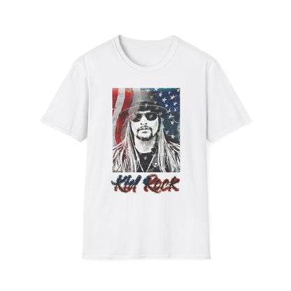 Kid Rock Patriotic T-Shirt — Old Rock Graphic Tee with American Flag