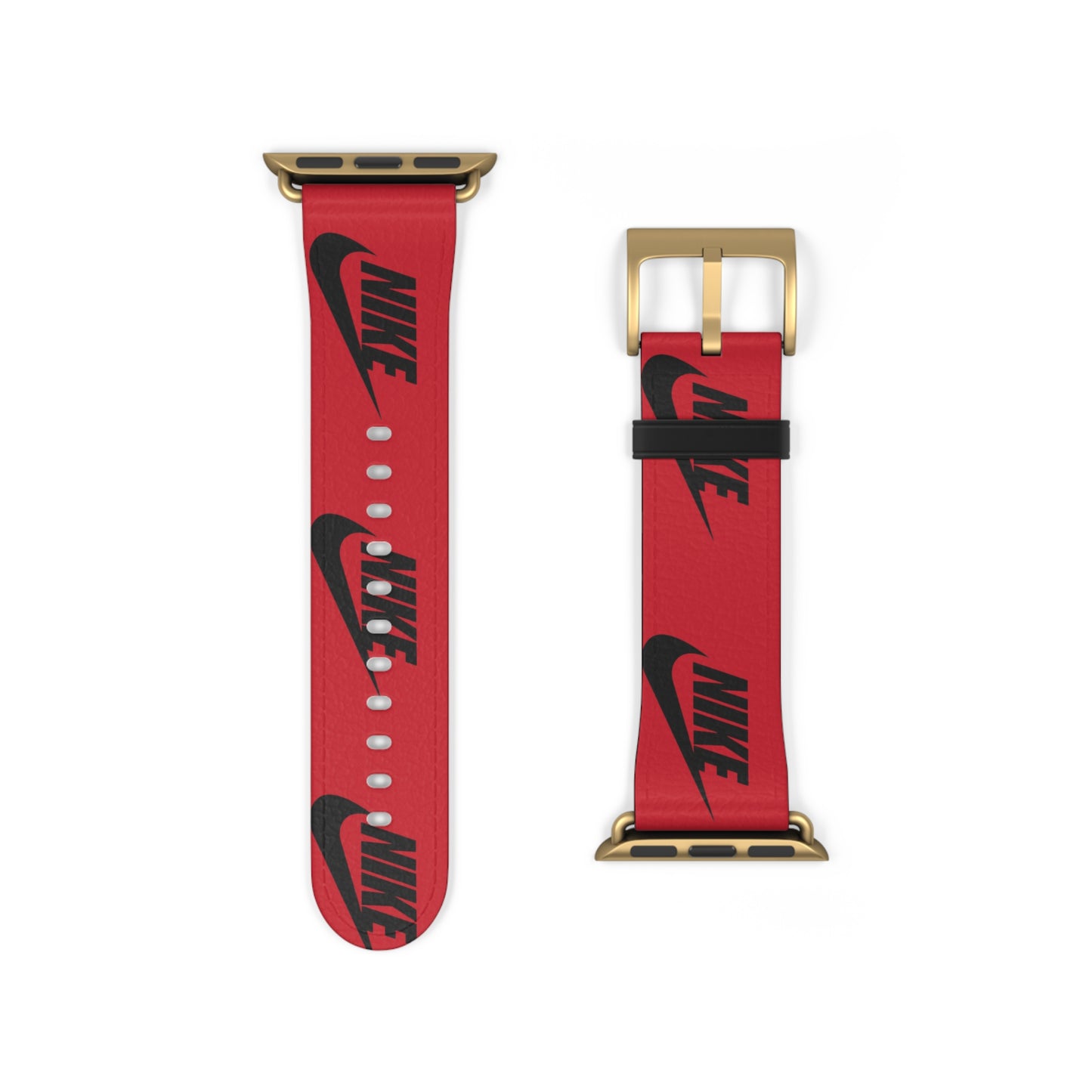 Nike Logo Pattern Watch Band | Red Sport Apple Watch Strap