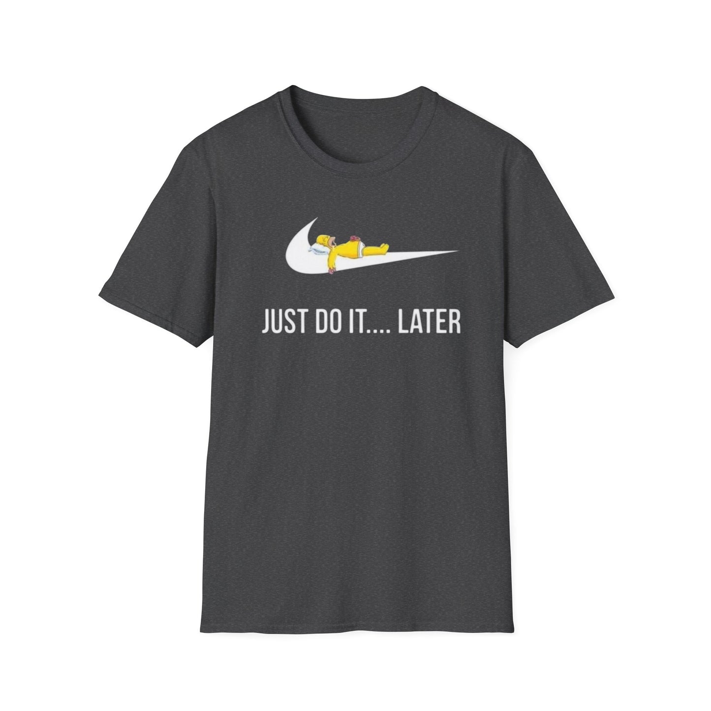 Just Do It... Later T-Shirt | Sleeping Sloth Parody, Funny Lazy Tee