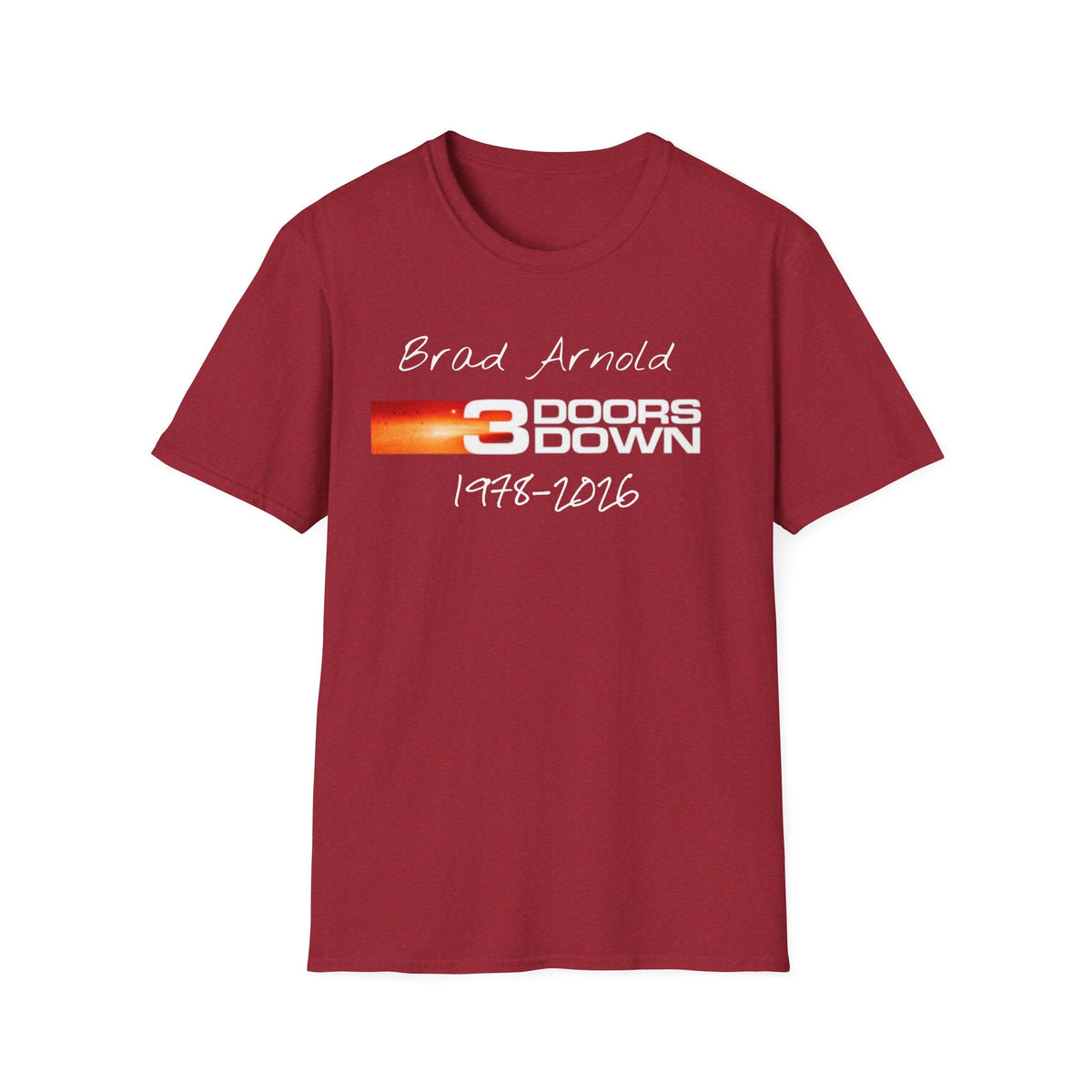 3 Doors Down Memorial Brad Arnold 1978-2016 T-Shirt | Band Tribute