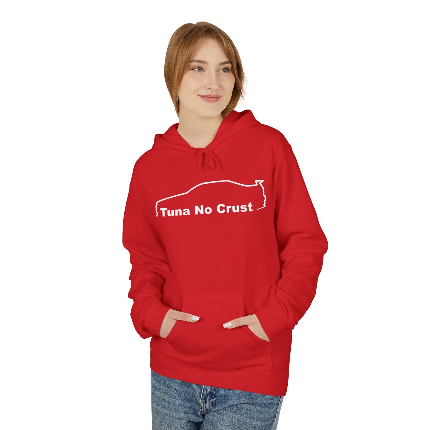 Tuna No Crust Hoodie — Minimal Cat Silhouette Sweatshirt for Cat Lovers
