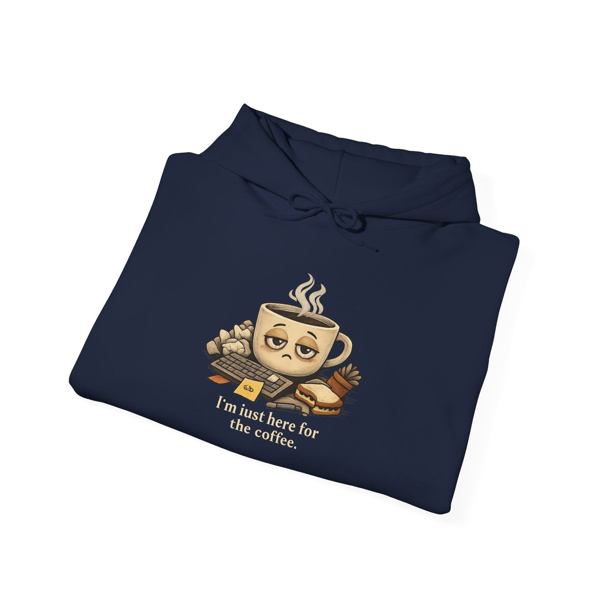 Sleepy Coffee Face Hoodie | burnout, tired, mental health humor