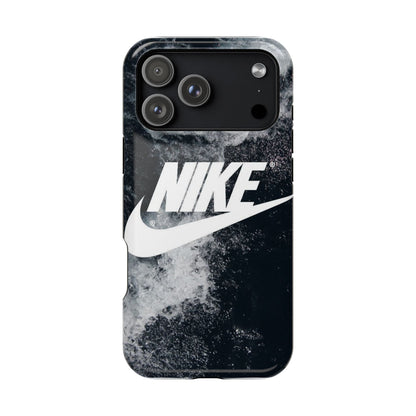 Nike Swoosh Marble iPhone Case | Impact-Resistant Case