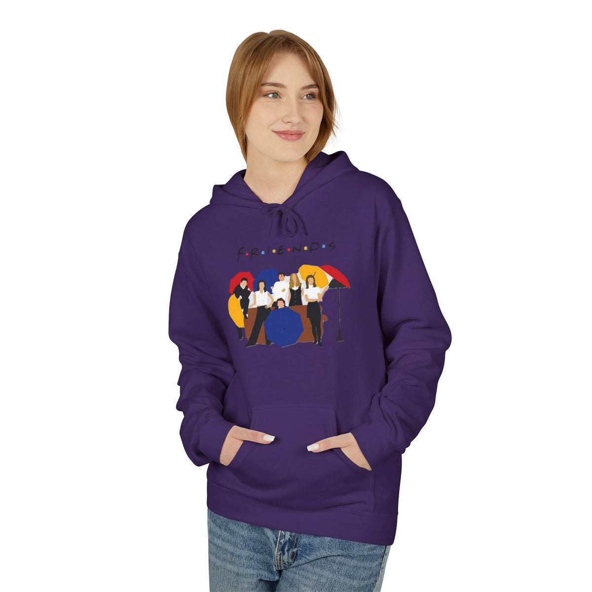 Friends TV Show Minimalist Cast Hoodie – 'F.R.I.E.N.D.S' Graphic Pullover