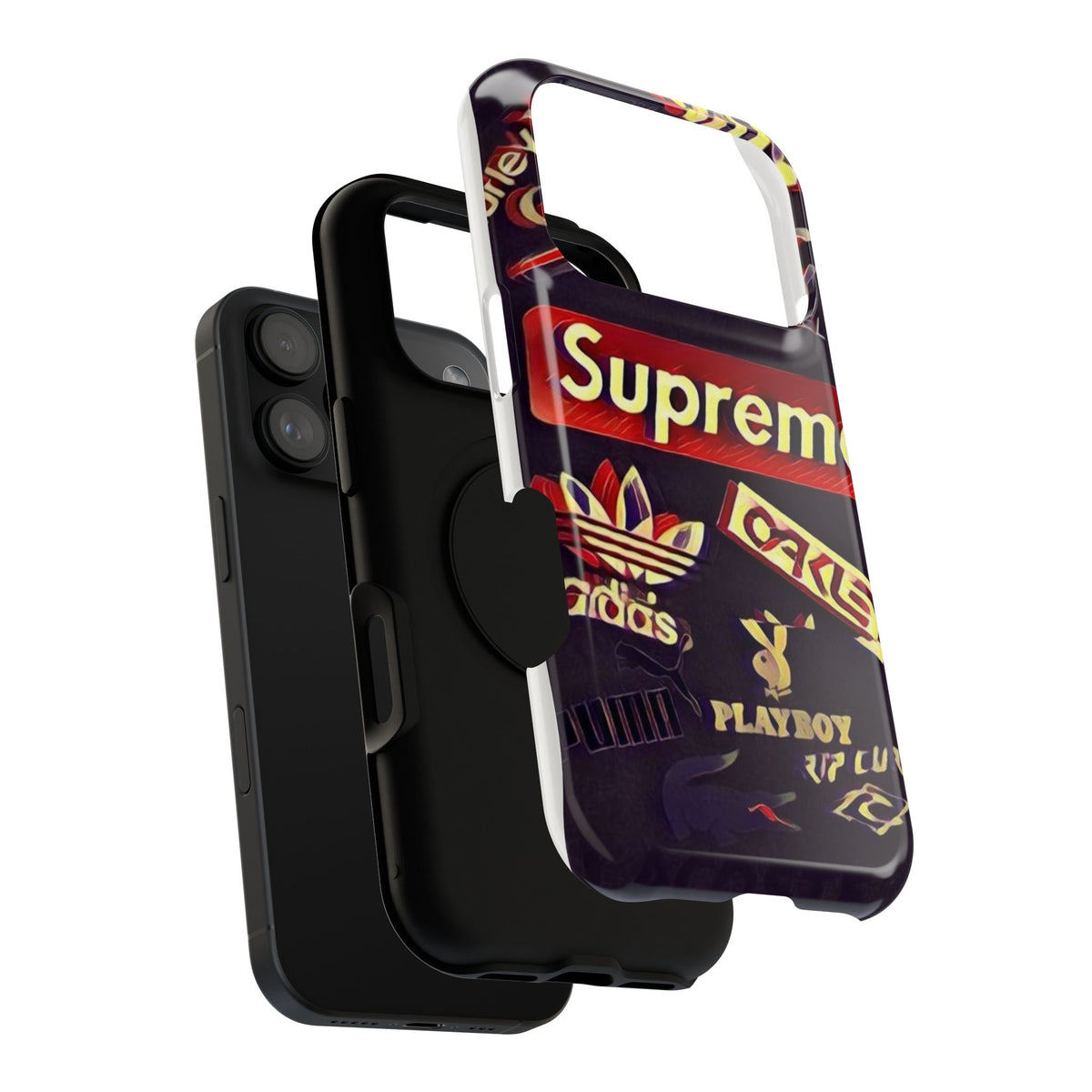 Supreme Impact-Resistant Phone Case — Streetwear Logo Collage