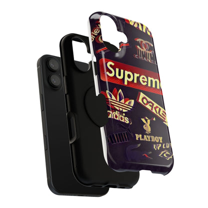 Supreme Impact-Resistant Phone Case — Streetwear Logo Collage