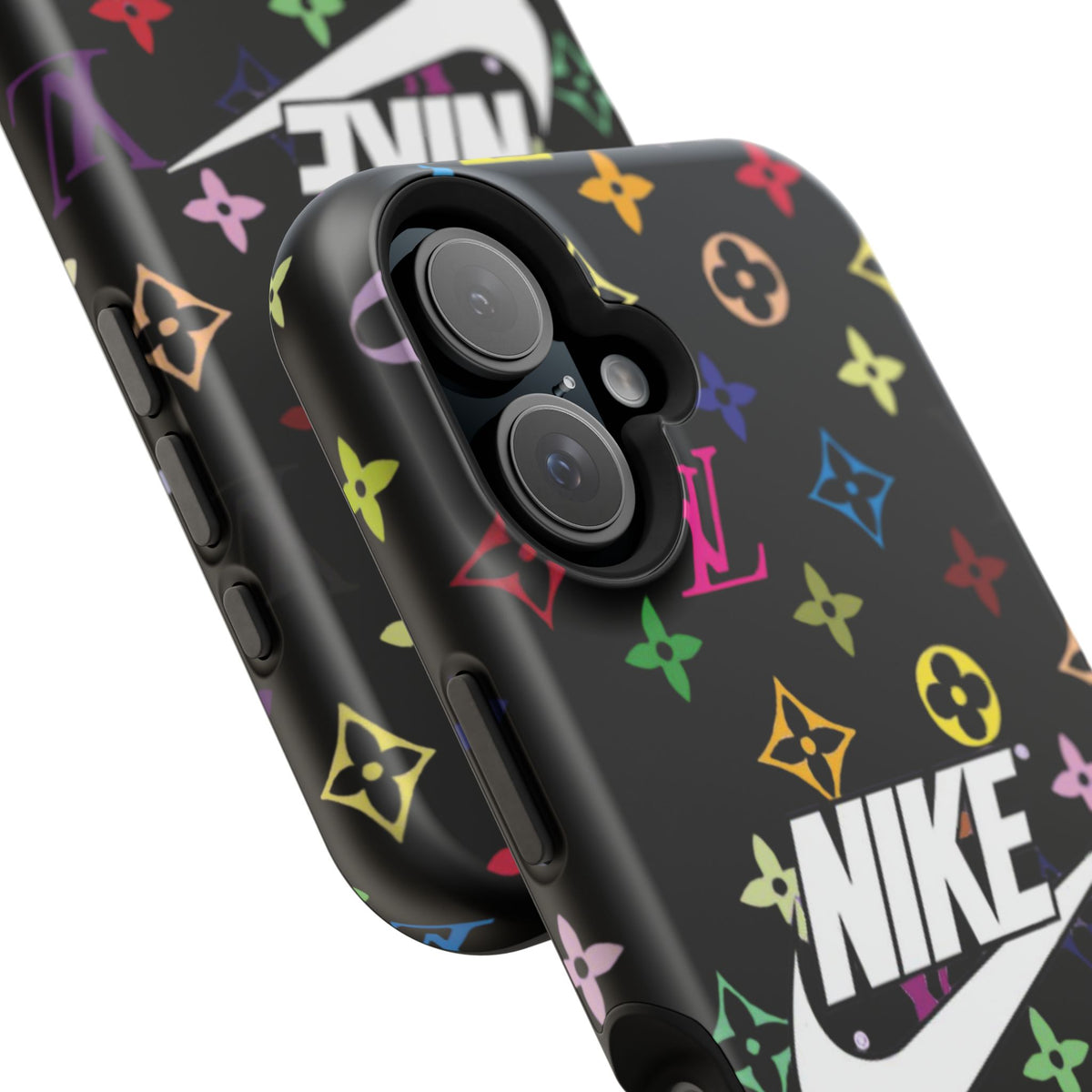 Rainbow Monogram Pattern Phone Case | Impact-Resistant Case