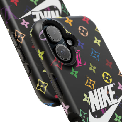 Rainbow Monogram Pattern Phone Case | Impact-Resistant Case