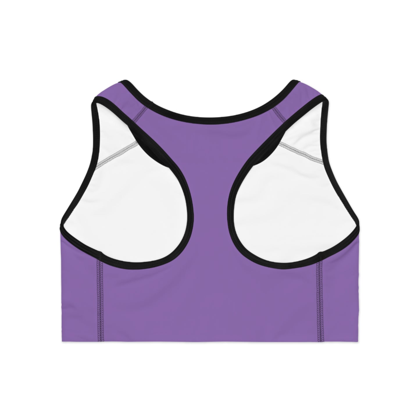 Rainbow Brushstroke Swoosh Sports Bra | Purple Athletic Crop