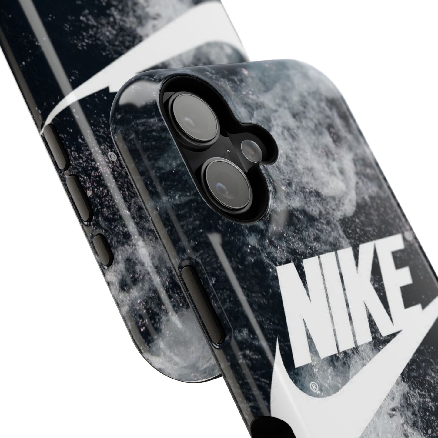 Nike Swoosh Marble iPhone Case | Impact-Resistant Case