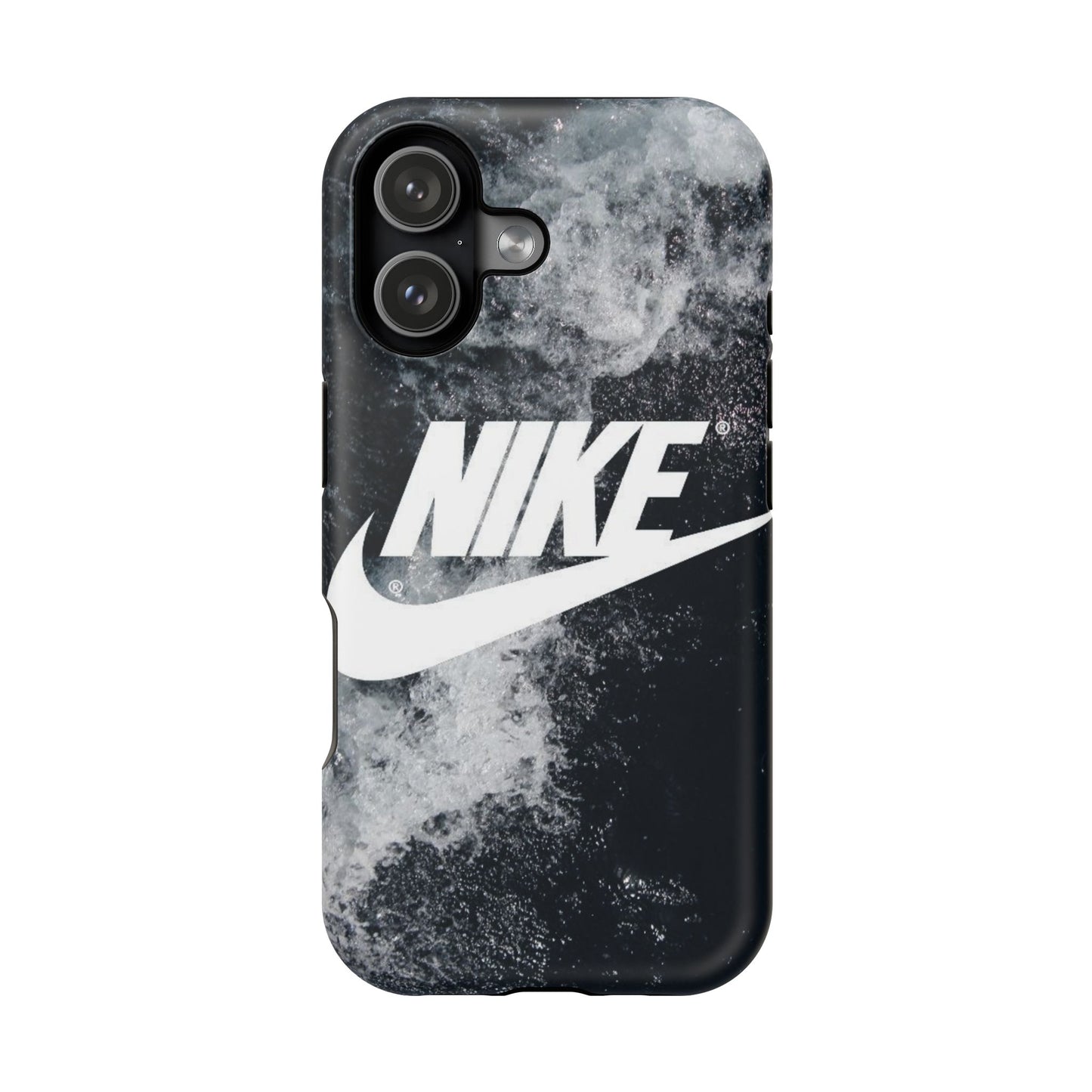 Nike Swoosh Marble iPhone Case | Impact-Resistant Case