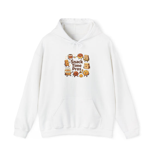 Snack Time Pros Hoodie | office humor, coffee fuel