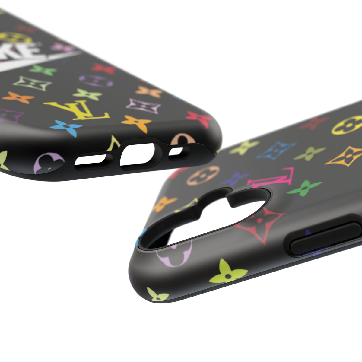 Rainbow Monogram Pattern Phone Case | Impact-Resistant Case