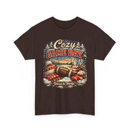 Cozy Game Day football graphic Tee | Retro winter mittens, warm & toasty