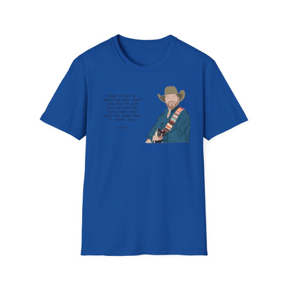 Cojo Guitar Portrait T‑Shirt — "Baby There's a Star" Lyric Tee