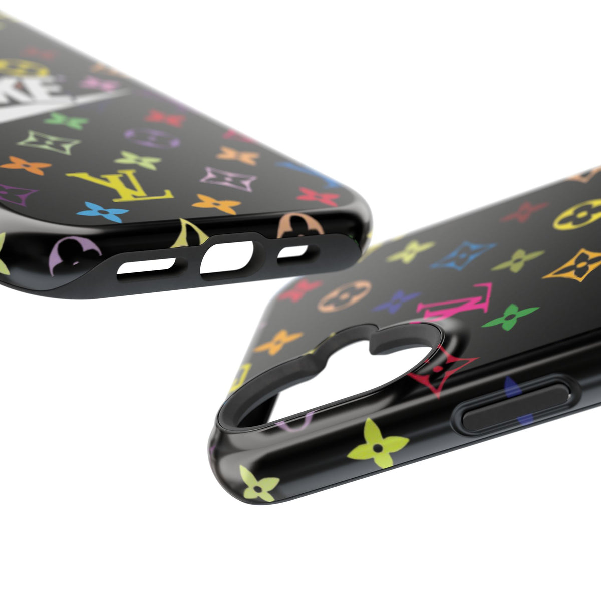 Rainbow Monogram Pattern Phone Case | Impact-Resistant Case