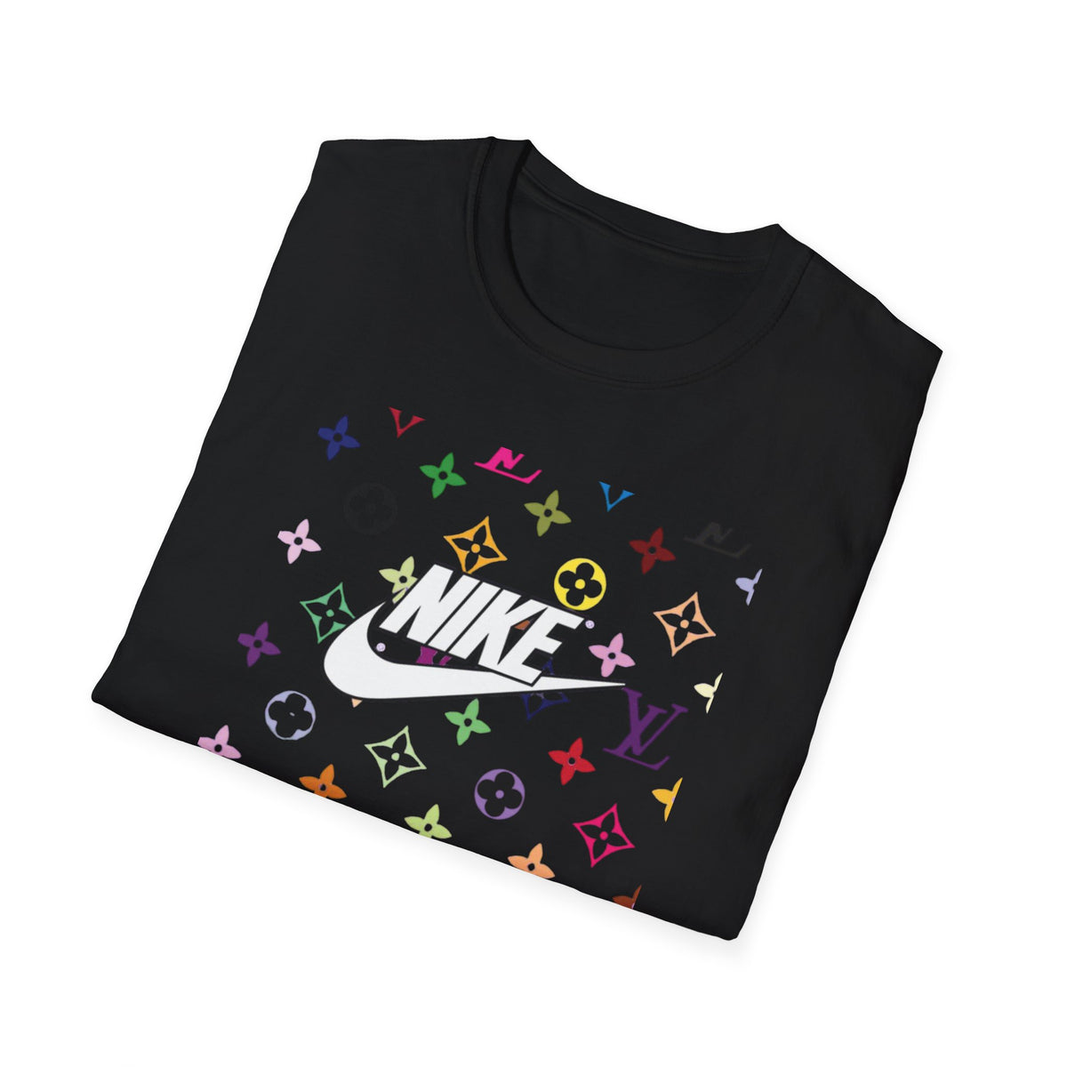 Rainbow Monogram Logo T-Shirt | Retro Pattern, Streetwear