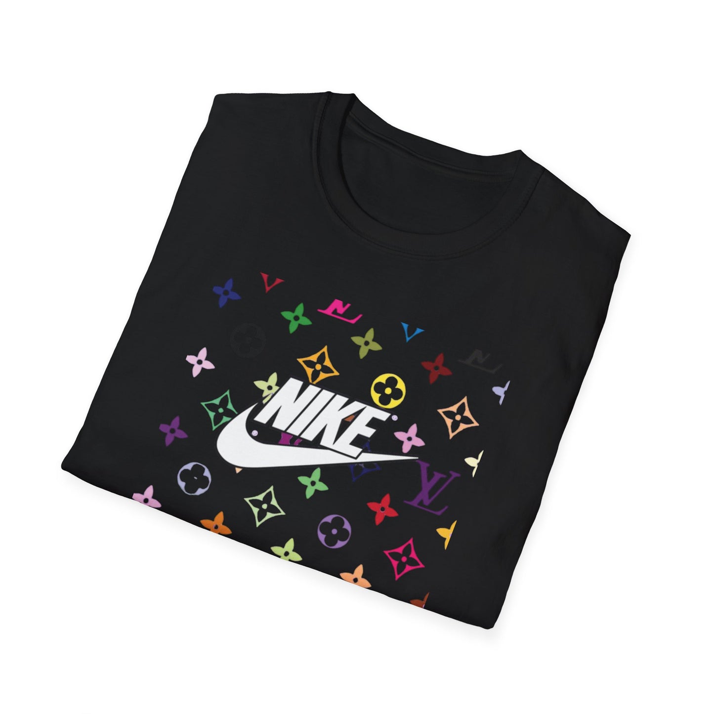 Rainbow Monogram Logo T-Shirt | Retro Pattern, Streetwear