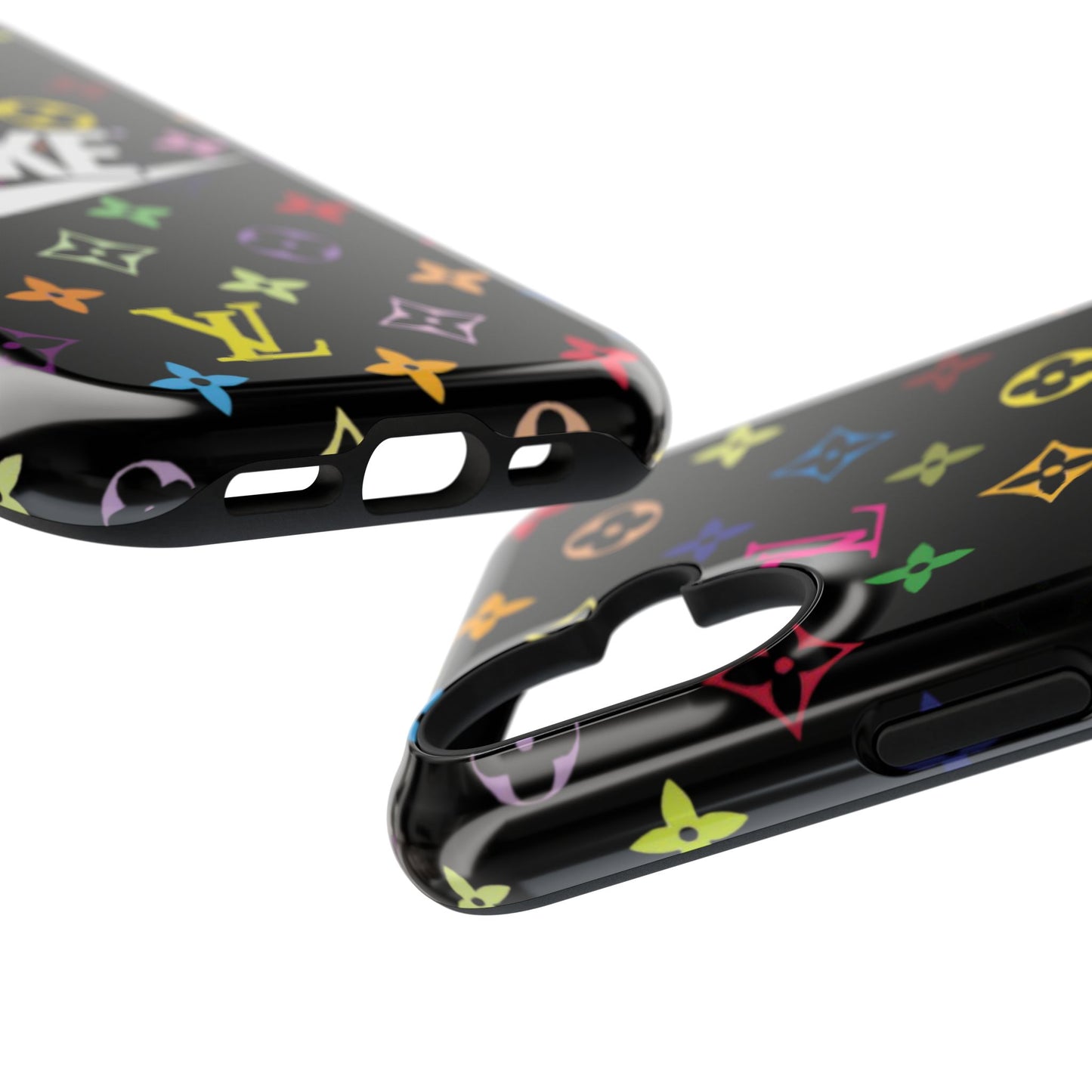 Rainbow Monogram Pattern Phone Case | Impact-Resistant Case
