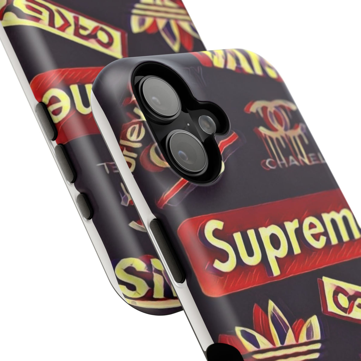 Supreme Impact-Resistant Phone Case — Streetwear Logo Collage
