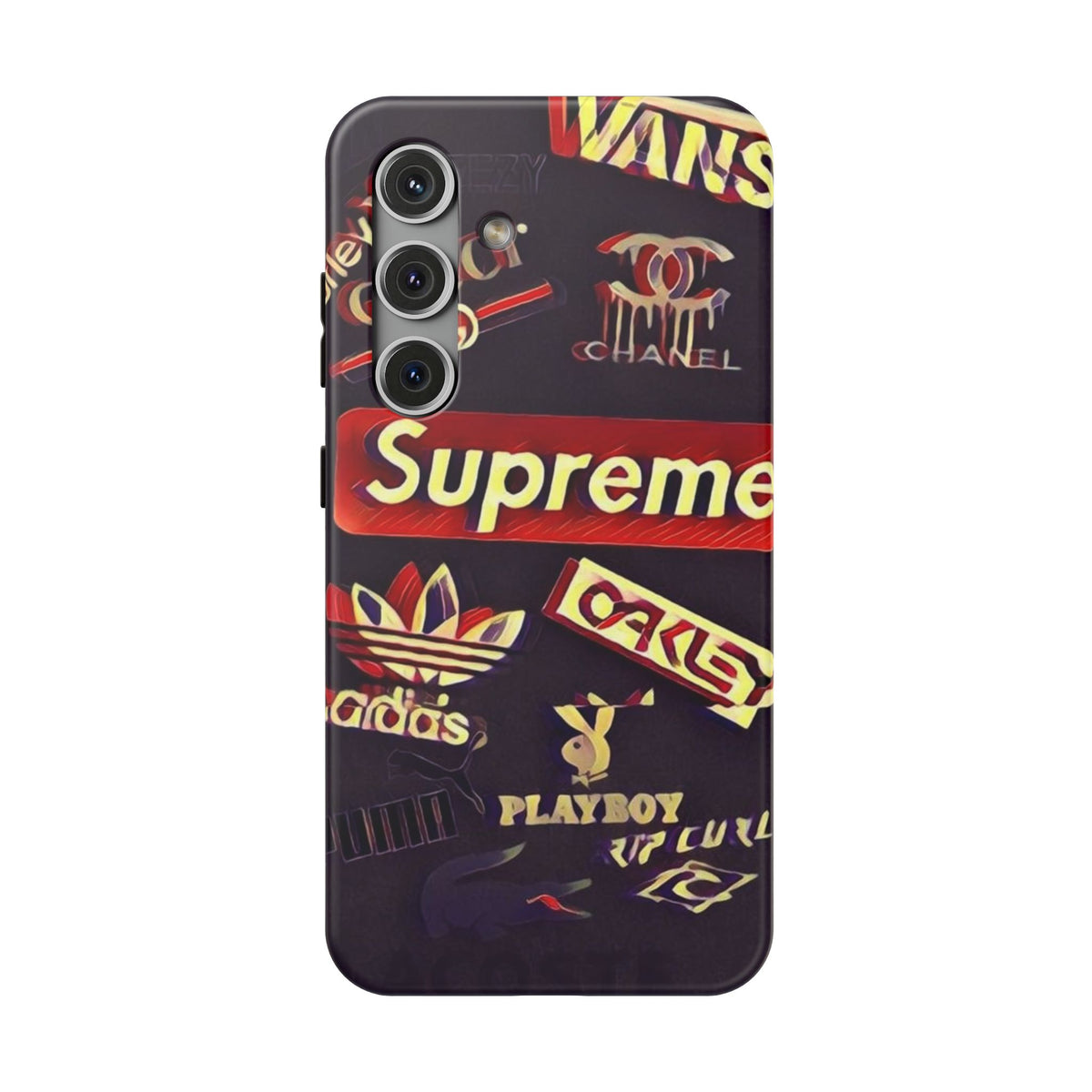Supreme Impact-Resistant Phone Case — Streetwear Logo Collage