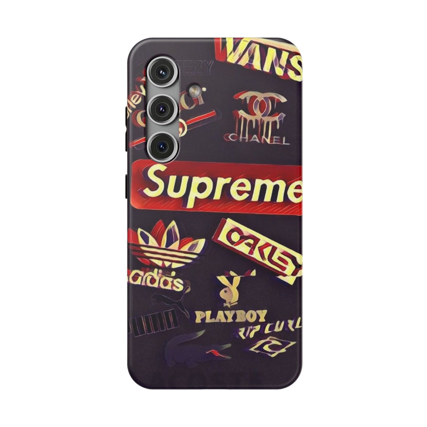 Supreme Impact-Resistant Phone Case — Streetwear Logo Collage