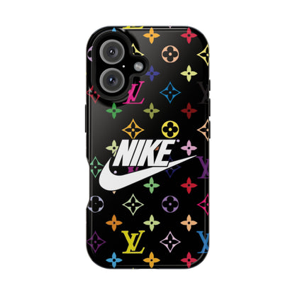 Rainbow Monogram Pattern Phone Case | Impact-Resistant Case