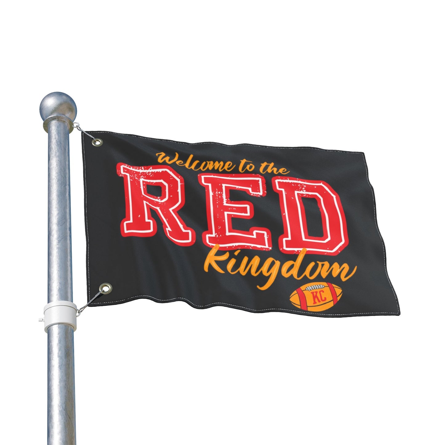 Welcome to the Red Kingdom Double Sided Flag | KC Football Theme