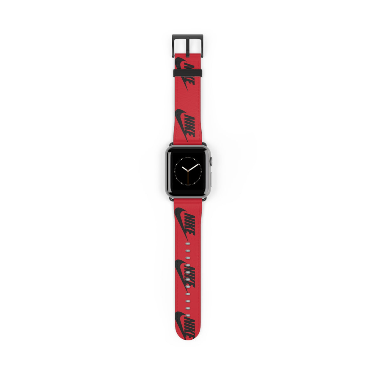 Nike Logo Pattern Watch Band | Red Sport Apple Watch Strap