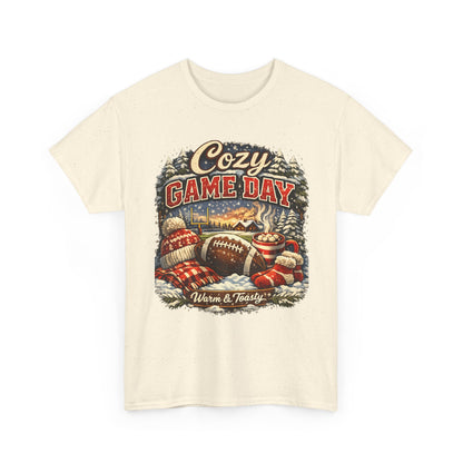 Cozy Game Day football graphic Tee | Retro winter mittens, warm & toasty