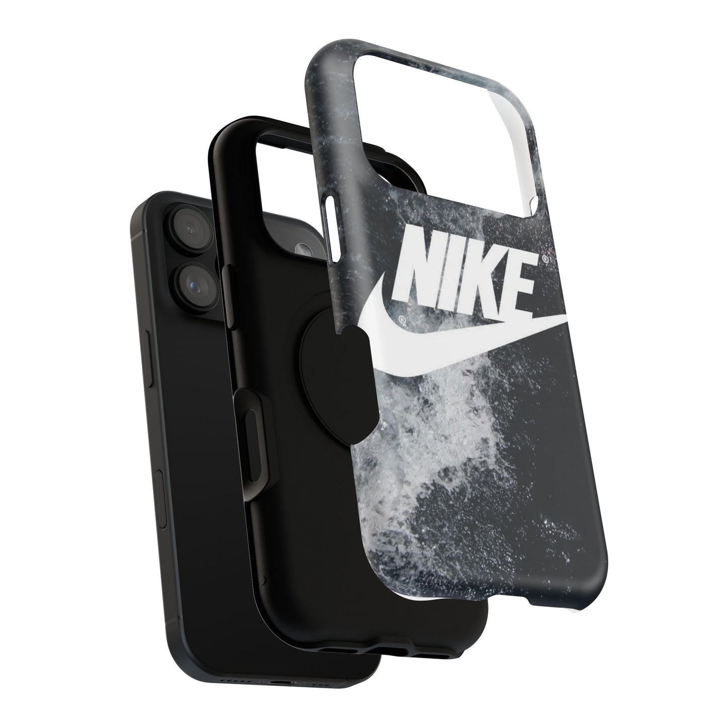 Nike Swoosh Marble iPhone Case | Impact-Resistant Case