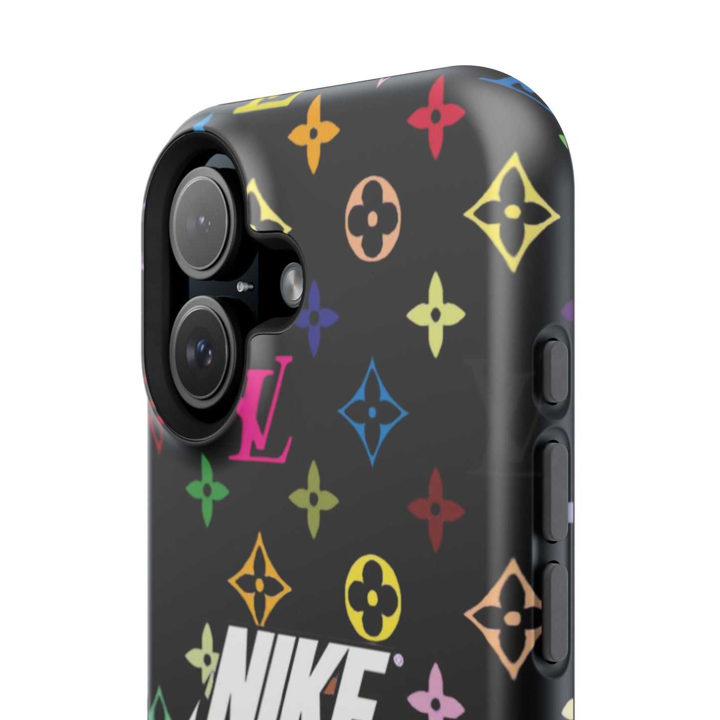 Rainbow Monogram Pattern Phone Case | Impact-Resistant Case