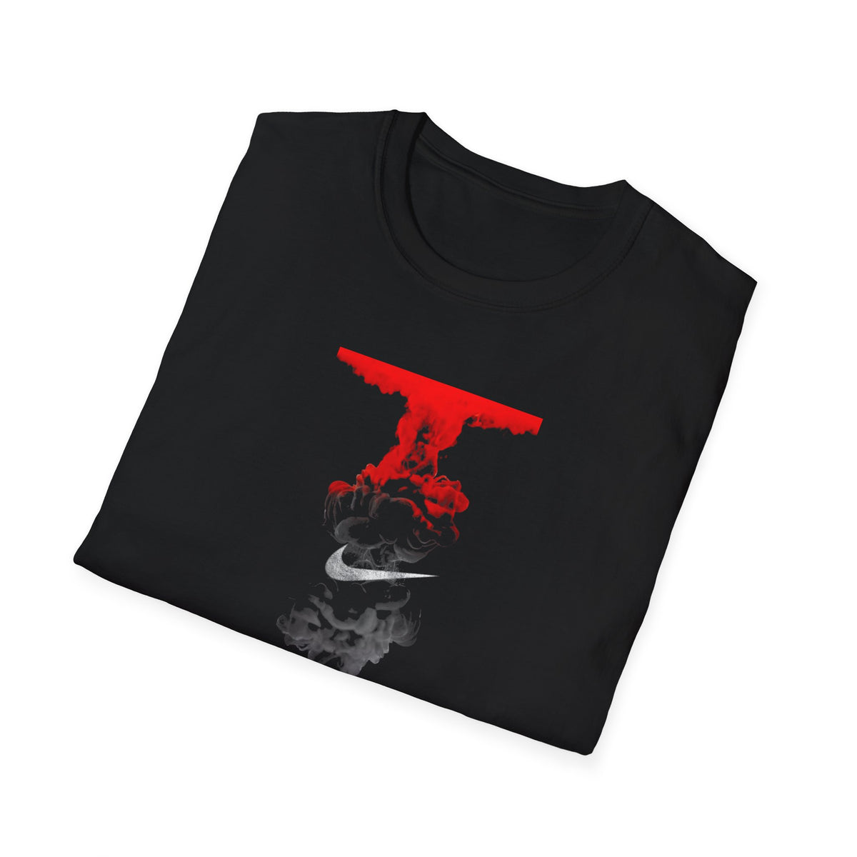 Swoosh Cloud Skull T-Shirt | Nuclear Explosion Graphic Tee
