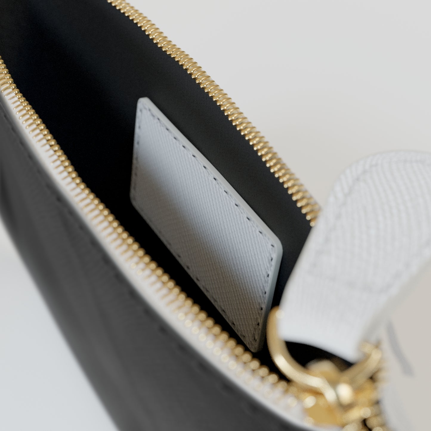 Monogram Pattern Mini Clutch Bag | Gray Black Pouch