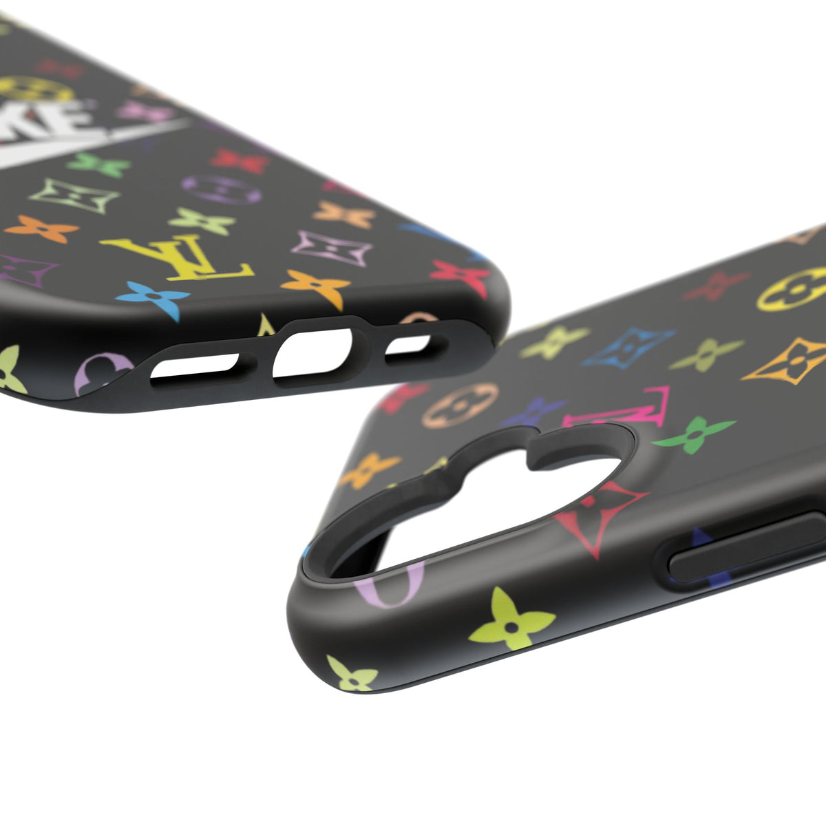 Rainbow Monogram Pattern Phone Case | Impact-Resistant Case